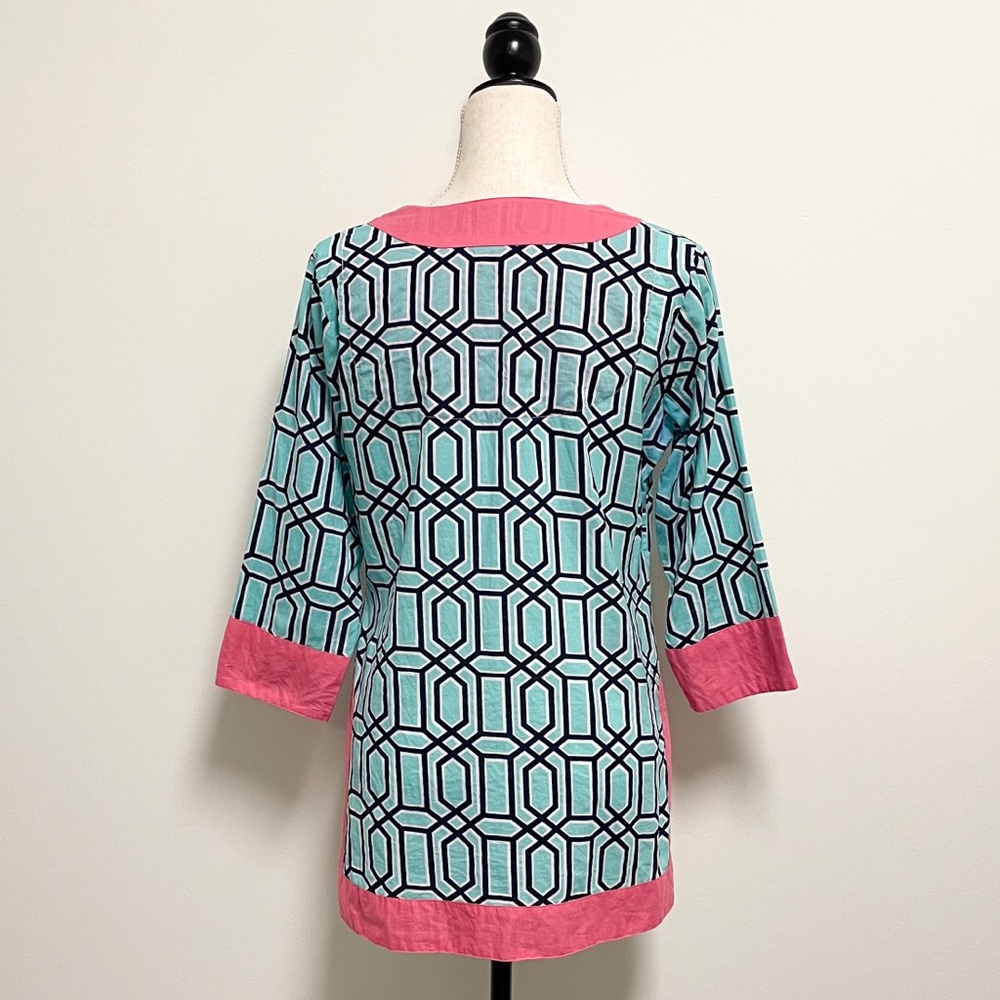 Simply Southern Baklava V Neck 3/4 Sleeve Tunic - Picture 4 of 6